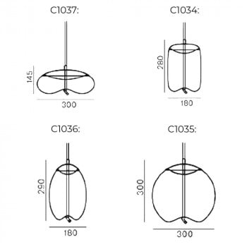 Specification Image for Brokis Knot LED Pendant