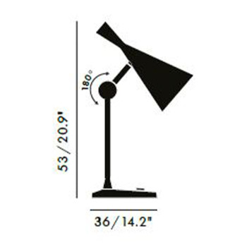 Specification Image for Tom Dixon Beat Table Lamp