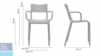 Specification image for Kartell Generic A Chair