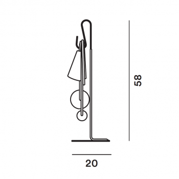 Specification image for Foscarini Filo Table Lamp