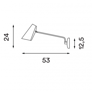 Specification image for Northern Birdy Wall Swing Wall Lamp  