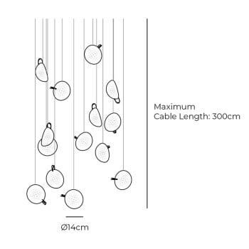 Specification Image for Bocci 76 Series Chandelier