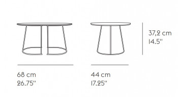 Specification image for Muuto Airy Coffee Table Small
