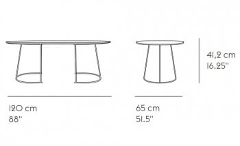 Specification image for Muuto Airy Coffee Table Large