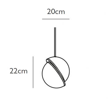 Specification Image for Lee Broom Mini Crescent Pendant