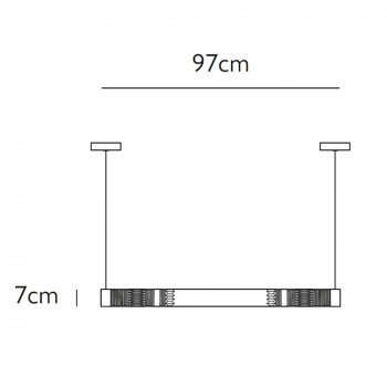 Specification Image for Lee Broom Crystal Tube LED Suspension