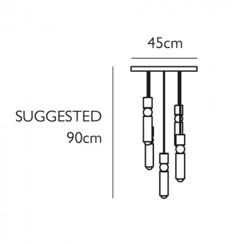 Specification image for Lee Broom Fulcrum 5 Chandelier