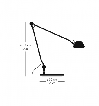 Specification image for Fritz Hansen AQ01 LED Table Lamp