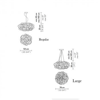 Specification Image for Slamp Clizia Suspension