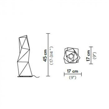 Specification Image for Slamp Diamond Table Lamp