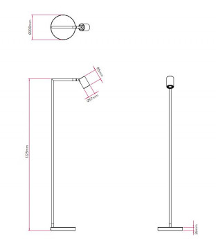 Specification image for Astro Ascoli Floor Lamp