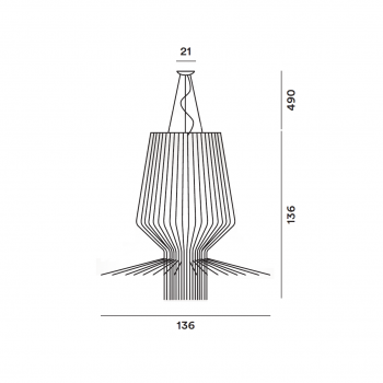 Specification image for Foscarini Allegro Assai LED Pendant