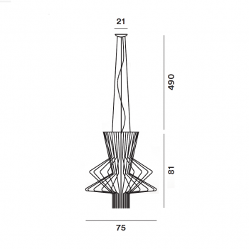 Specification image for Foscarini Allegro Ritmico LED Pendant