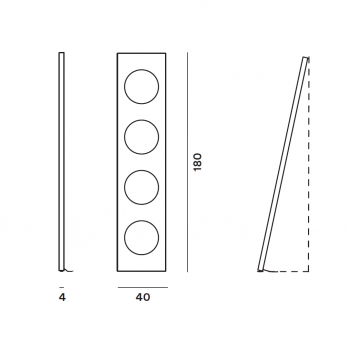 Specification image for Foscarini Dolmen LED Floor Lamp