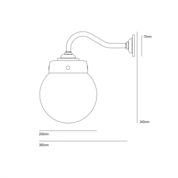 Original BTC Hampton Wall Light Specification