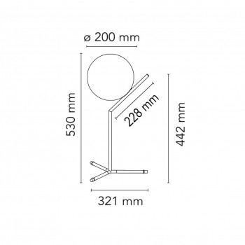 Specification image for Flos IC T1 High Table Lamp