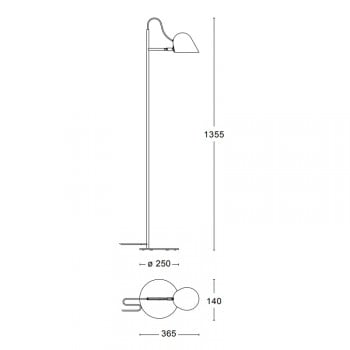 Specification Image for Orsjo Streck Floor Lamp