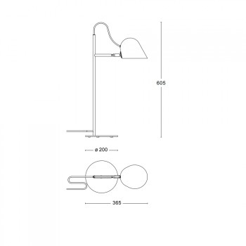 Specification Image for Orsjo Streck Table Lamp