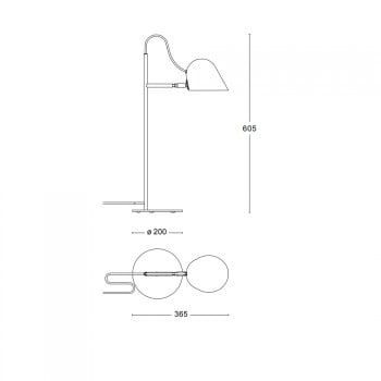 Specification Image for Orsjo Streck Table Lamp