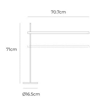Specification Image for Artemide Talak Professional Table Lamp LED 