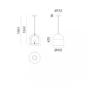 Specification image for Artemide Yanzi LED Suspension