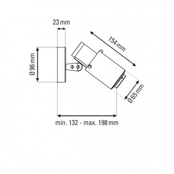 Specification image for DCW éditions Biny LED Spot