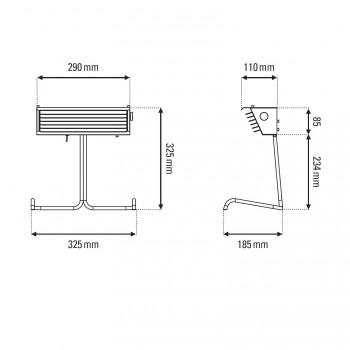 Specification image for DCW éditions Biny LED Table Lamp