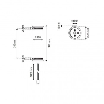 Specification image for DCW éditions In The Tube 100-350 Wall Light