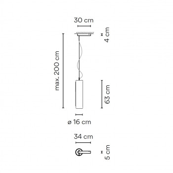 Specification image for Vibia Guise 2270 LED Suspension