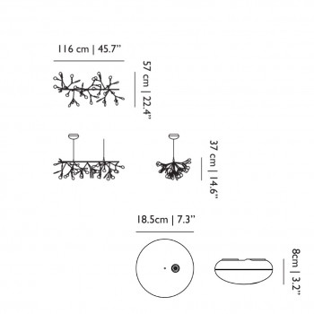 Specification image for Moooi Heracleum III Endless LED Light