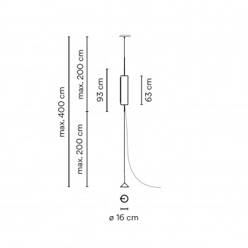 Specification image for Vibia Guise 2272 LED Suspension