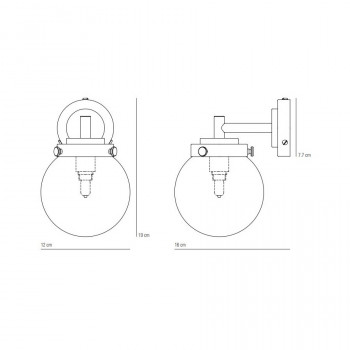 Original BTC Mini Globe Wall Light Specification
