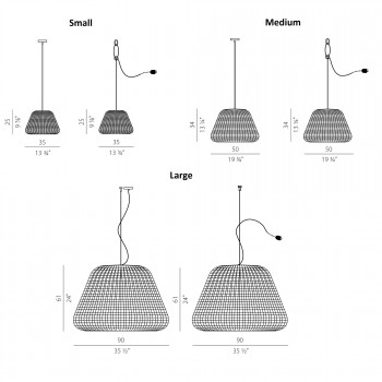 Specification image for Panzeri Ralph LED Pendant