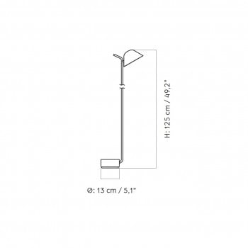 Specification image for Audo Copenhagen Peek LED Floor Lamp