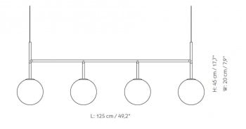 Specification image for Audo Copenhagen TR Bulb Suspension Frame