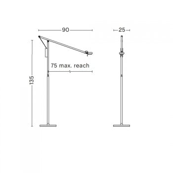 HAY Fifty-Fifty LED Floor Lamp Specification