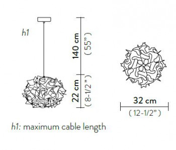 Specification Image for Slamp Veli Mini Single Suspension
