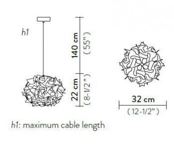 Specification Image for Slamp Veli Mini Single Suspension