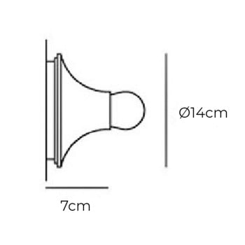 Specification Image for Artemide Teti Ceiling/Wall Light
