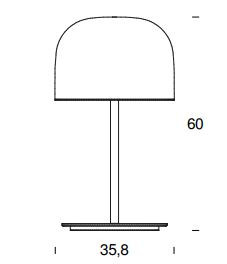 Specification Image for Fontana Arte Equatore Small Table Lamp