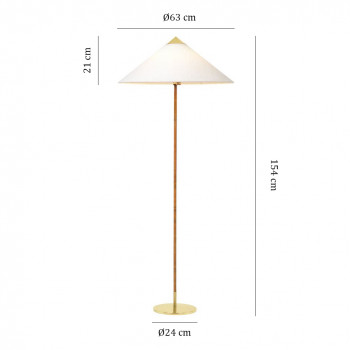 Specification image for Gubi Tynell 9602 Floor Lamp