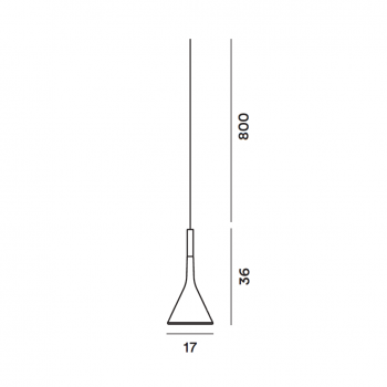 Specification image for Foscarini Aplomb Outdoor LED Suspension 