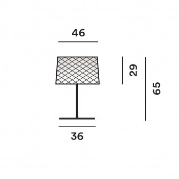Specification image for Foscarini Twiggy Grid XL LED Table Lamp