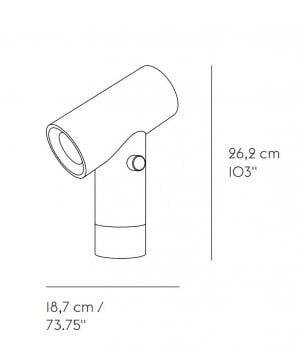 Specification image for Muuto Beam LED Table Lamp