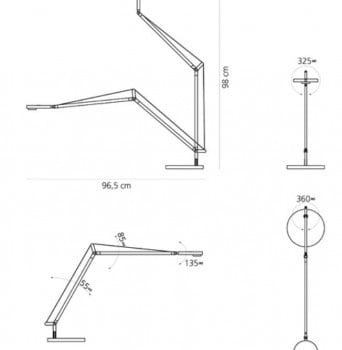 Specification image for Artemide Demetra Professional Table lamp