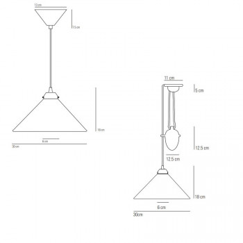 Original BTC Coolie Pendant Light Specification
