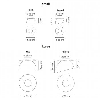 Specification image for Vibia Duo Dome LED Ceiling Light