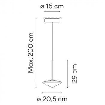 Specification Image for Vibia Tempo 5774 LED Pendant