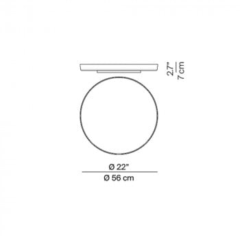 Specification Image for Compendium Plate Wall/Ceiling Light