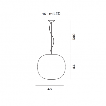 Specification image for Foscarini Gem Pendant 